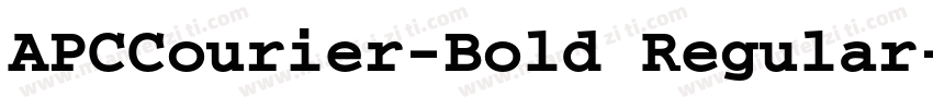 APCCourier-Bold Regular字体转换